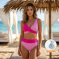 🔥 S-3XL 👙 Двучастен бански костюм с цветни блокове и райета 🌊🏖️
