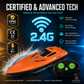Бърза дистанционно управляема лодка RC 2.4G с два двигателя