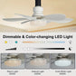 🔥40 W LED тавански вентилатор с осветление – изключително тих, с дистанционно управление 🎯