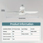 🔥40 W LED тавански вентилатор с осветление – изключително тих, с дистанционно управление 🎯